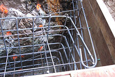 Rebar work for concrete infrastructure projects