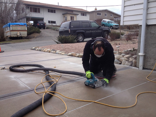 Acid Stained Driveway